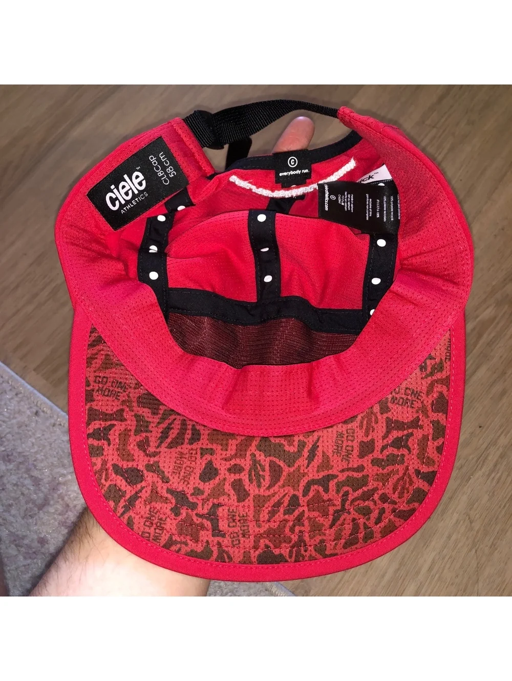 Ciele x BPN Go One More 5 Panel Hat Cap Red Bare Performance Nutrition Running